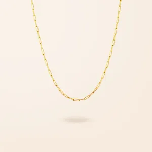 10K Gold Medium Paper Clip Necklace