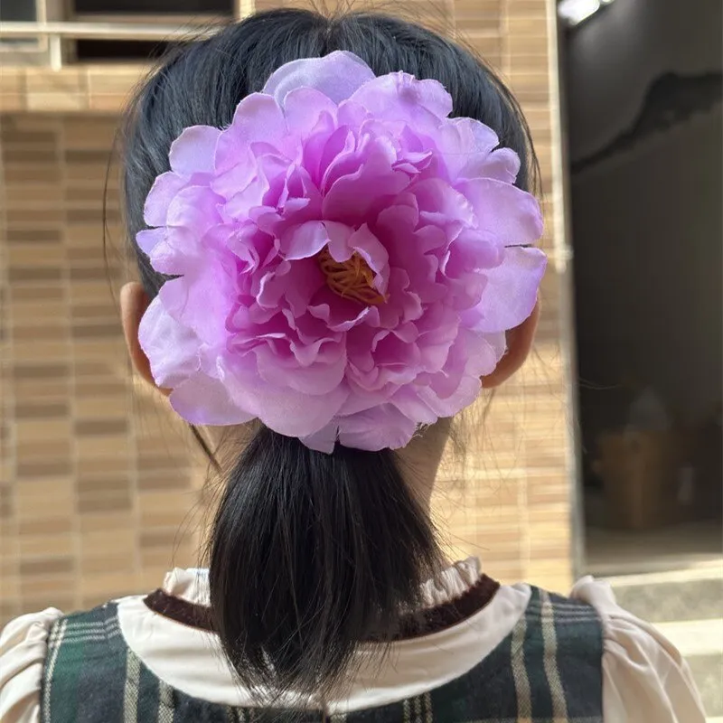 13cm Big Artificial Flower Hairpin Wedding Bridal Hair Clip Barrette Headdress Party Accessories Headwear Gifts Drop-Ship