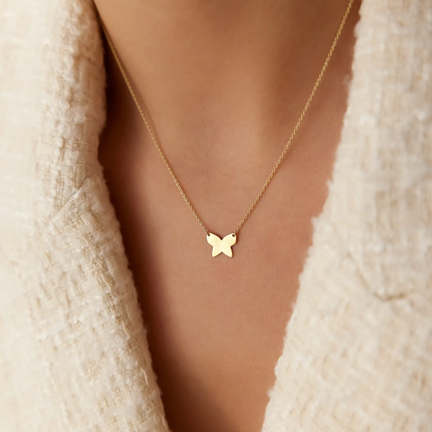 14k Butterfly Necklace