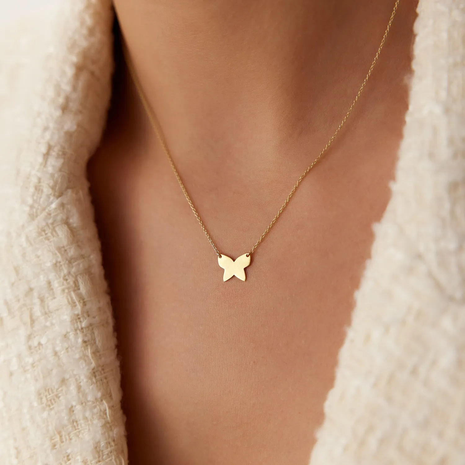 14k Butterfly Necklace