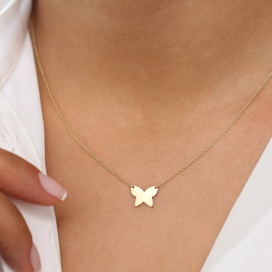 14k Butterfly Necklace