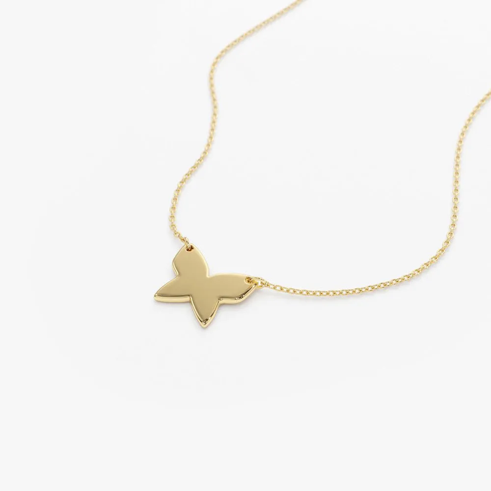 14k Butterfly Necklace