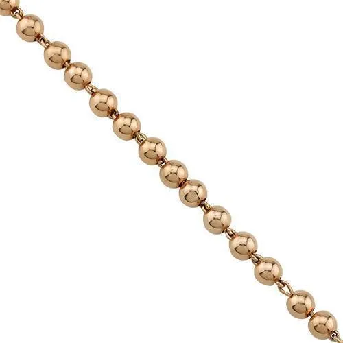 14k Rose Gold Hand Made Bracelet 6.5 mm