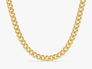 14k Yellow Gold 6.5mm Cuban Curb Chain Necklace