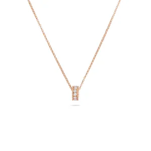 18K Gold Princess Symphony Rondel Pendant With Diamonds