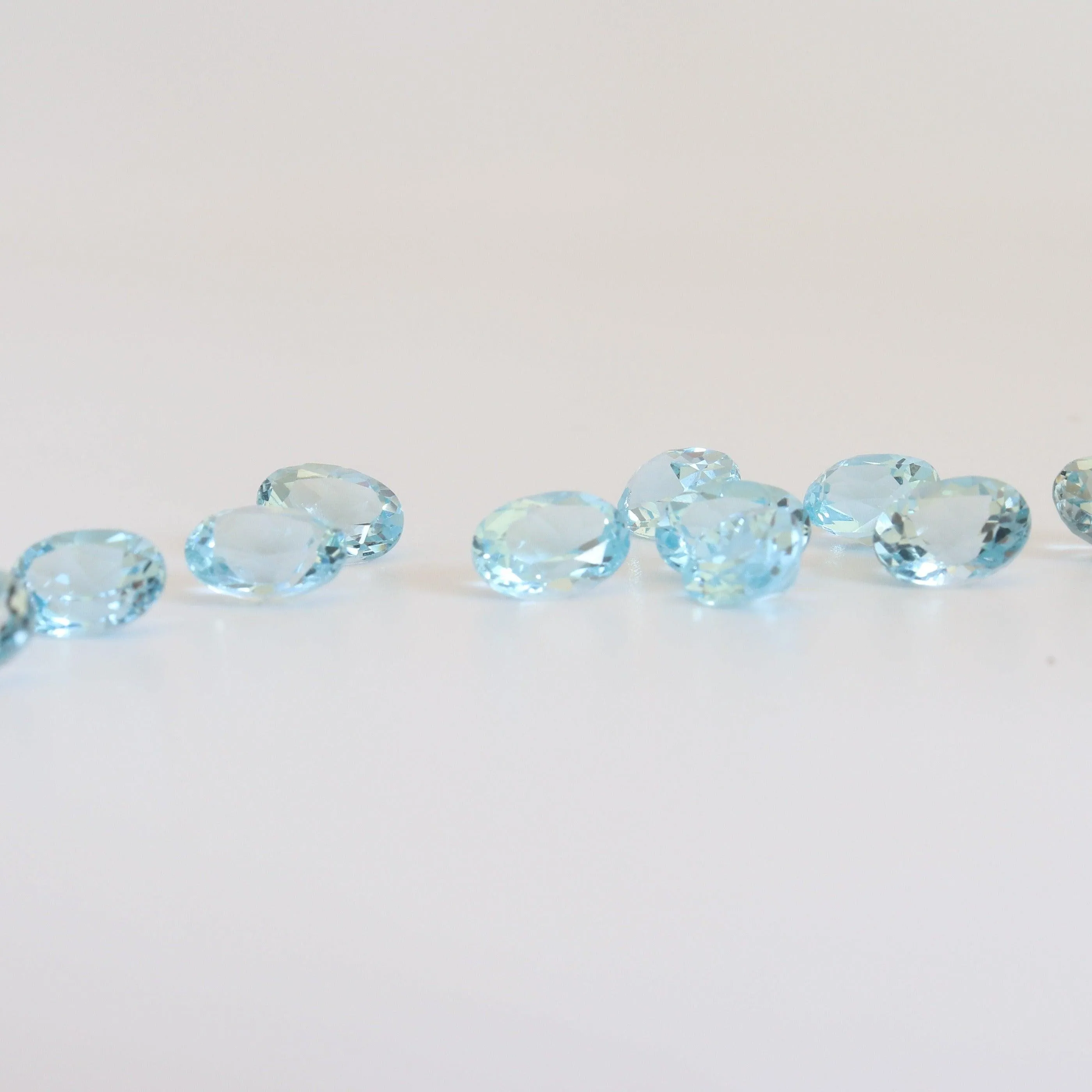 8mm x 6mm Sky Blue Oval Topaz Stone