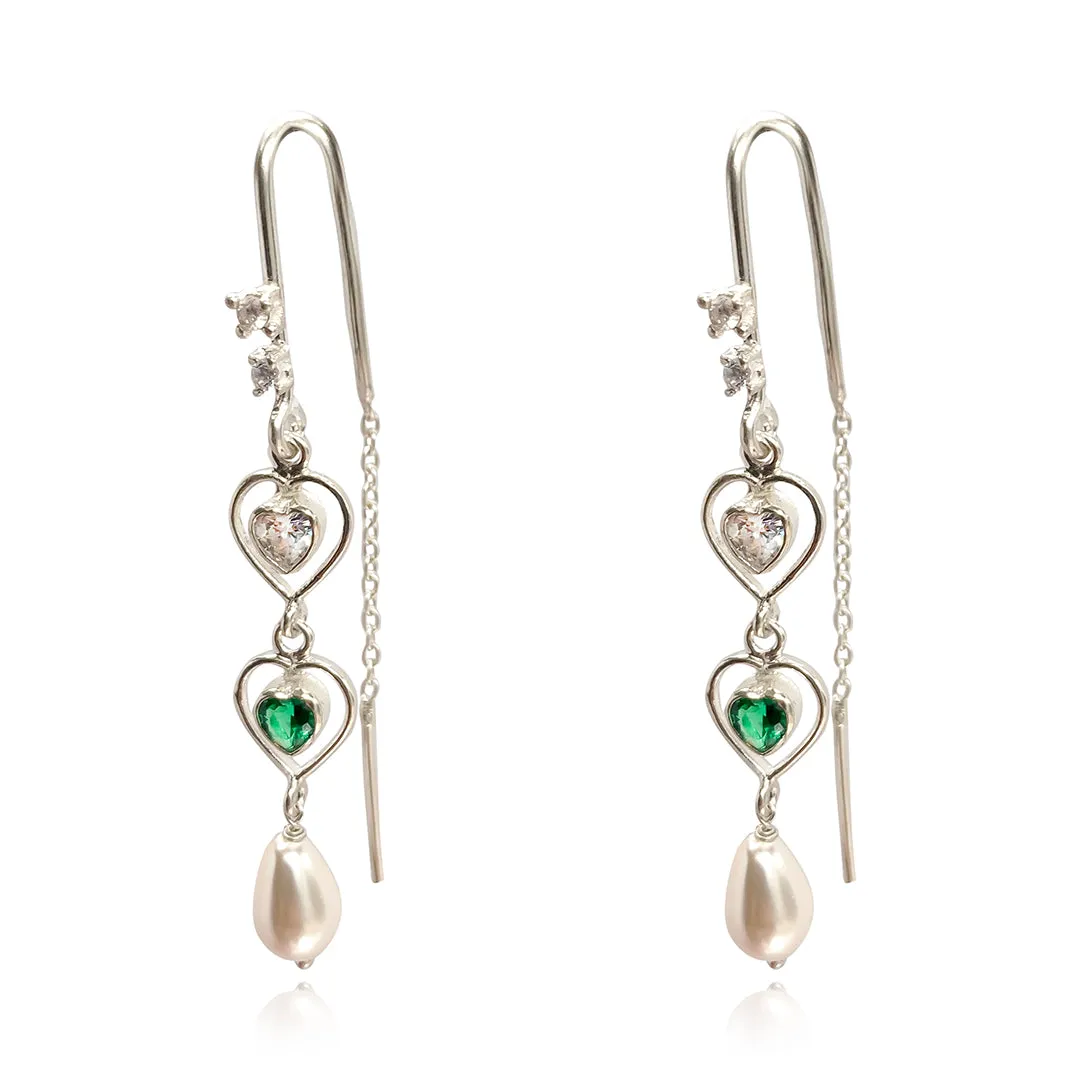 92.5 Sterling Silver Heart Earring