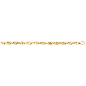 9CT GOLD ENTWINED LINK FANCY BRACELET