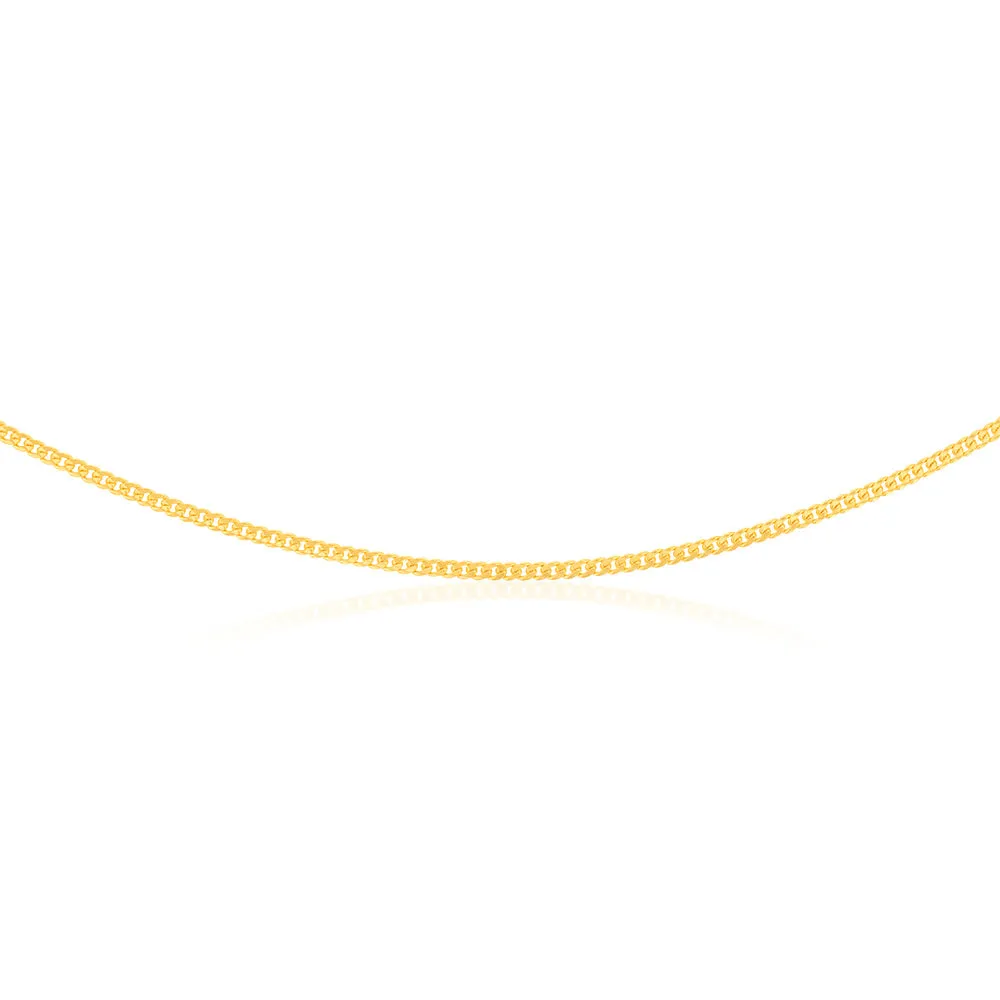 9ct Yellow Gold Silverfilled 80Gauge 45cm Chain