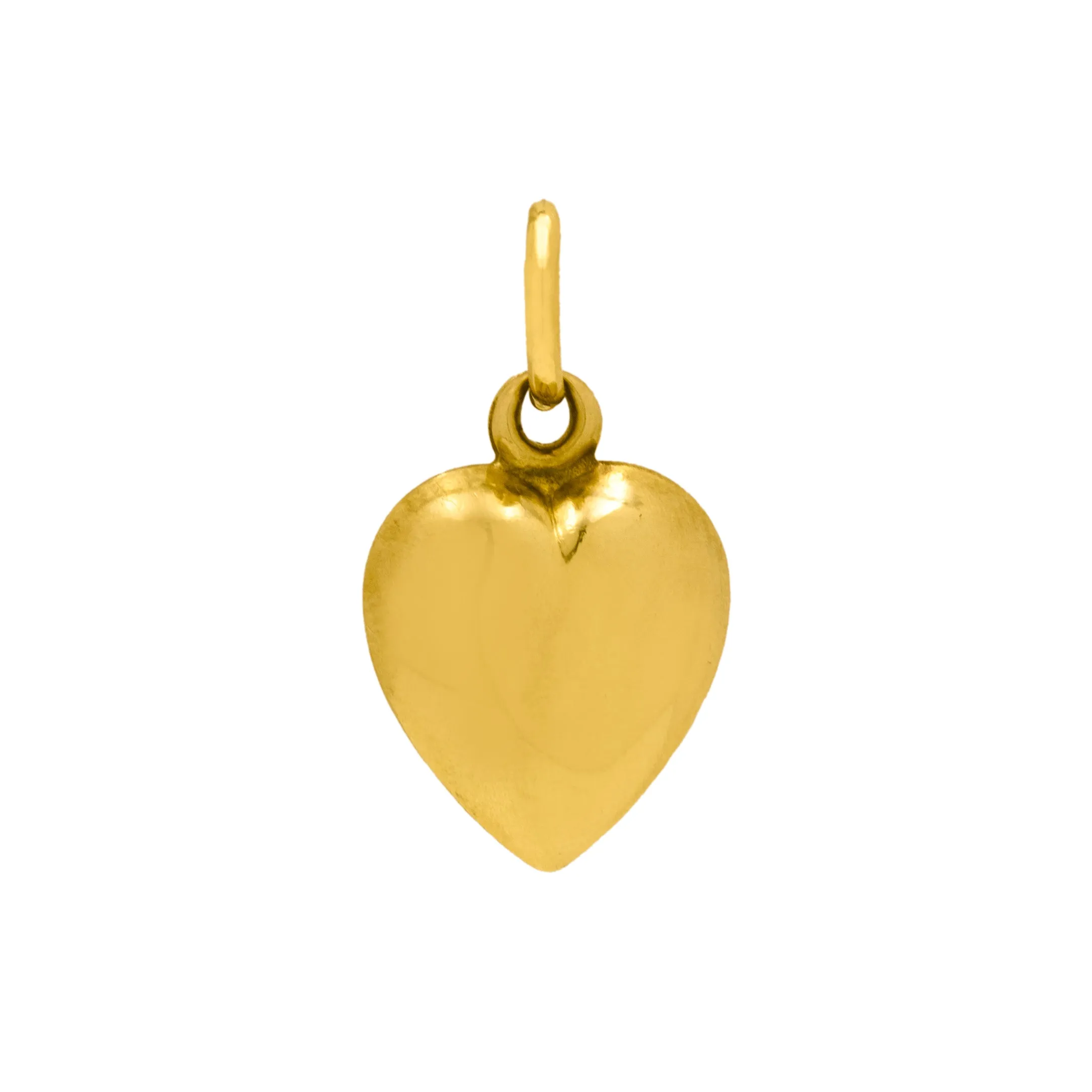 Antique 9ct Gold Puffy Heart Charm