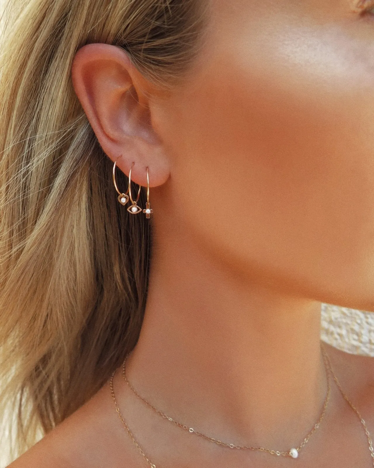 Baby CZ Hoop Earrings