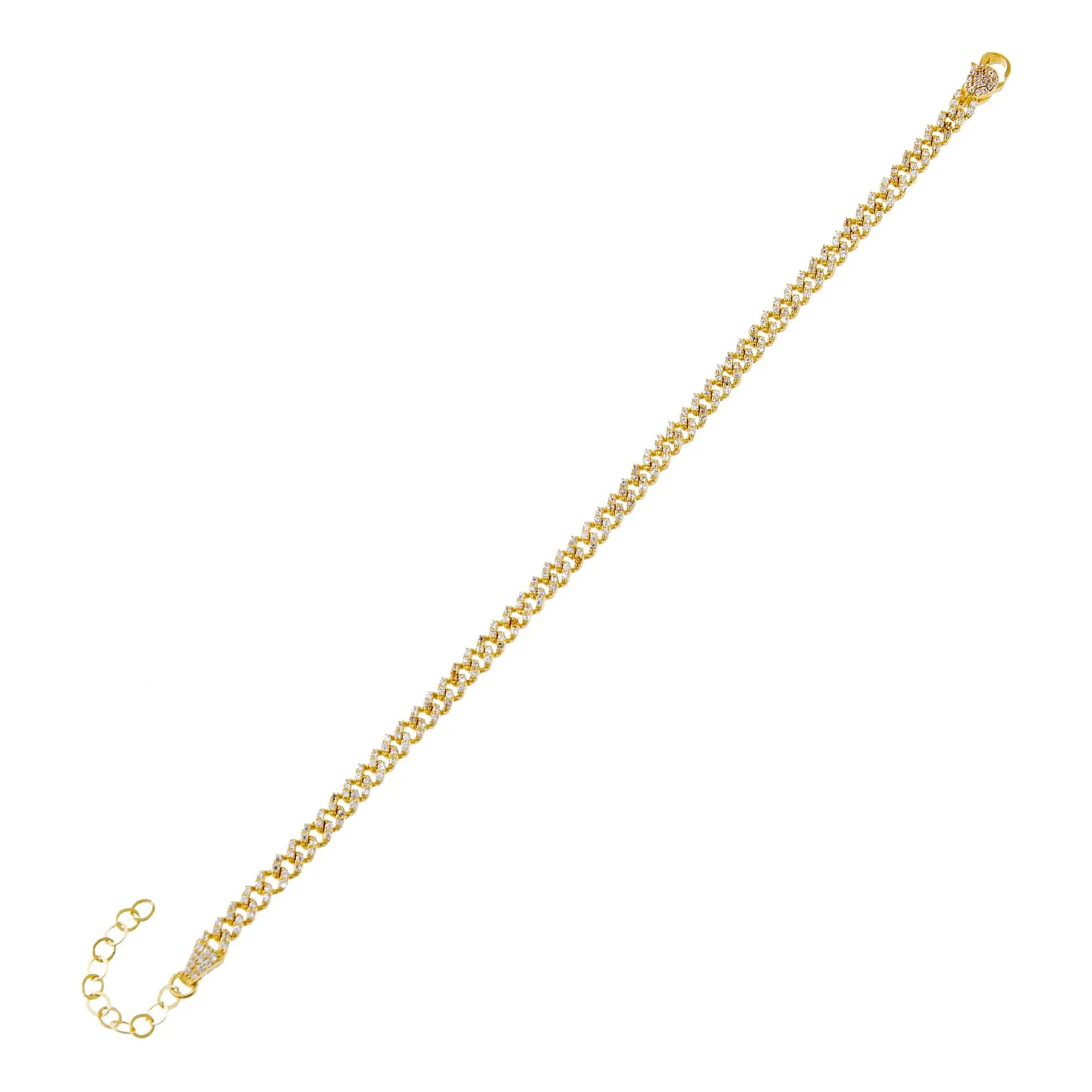 Baby Pavé Cuban Link Bracelet