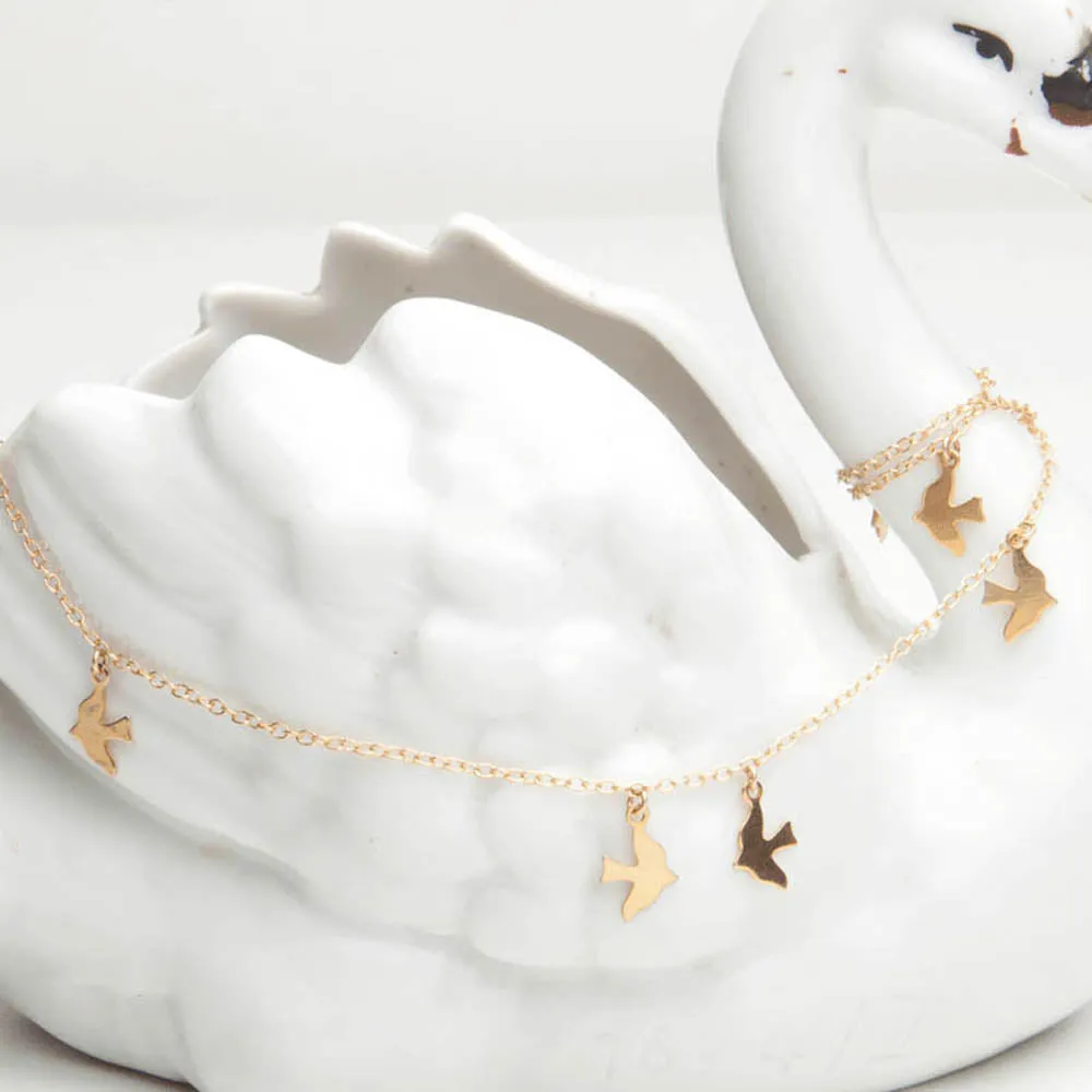 Bird Necklace in Gold