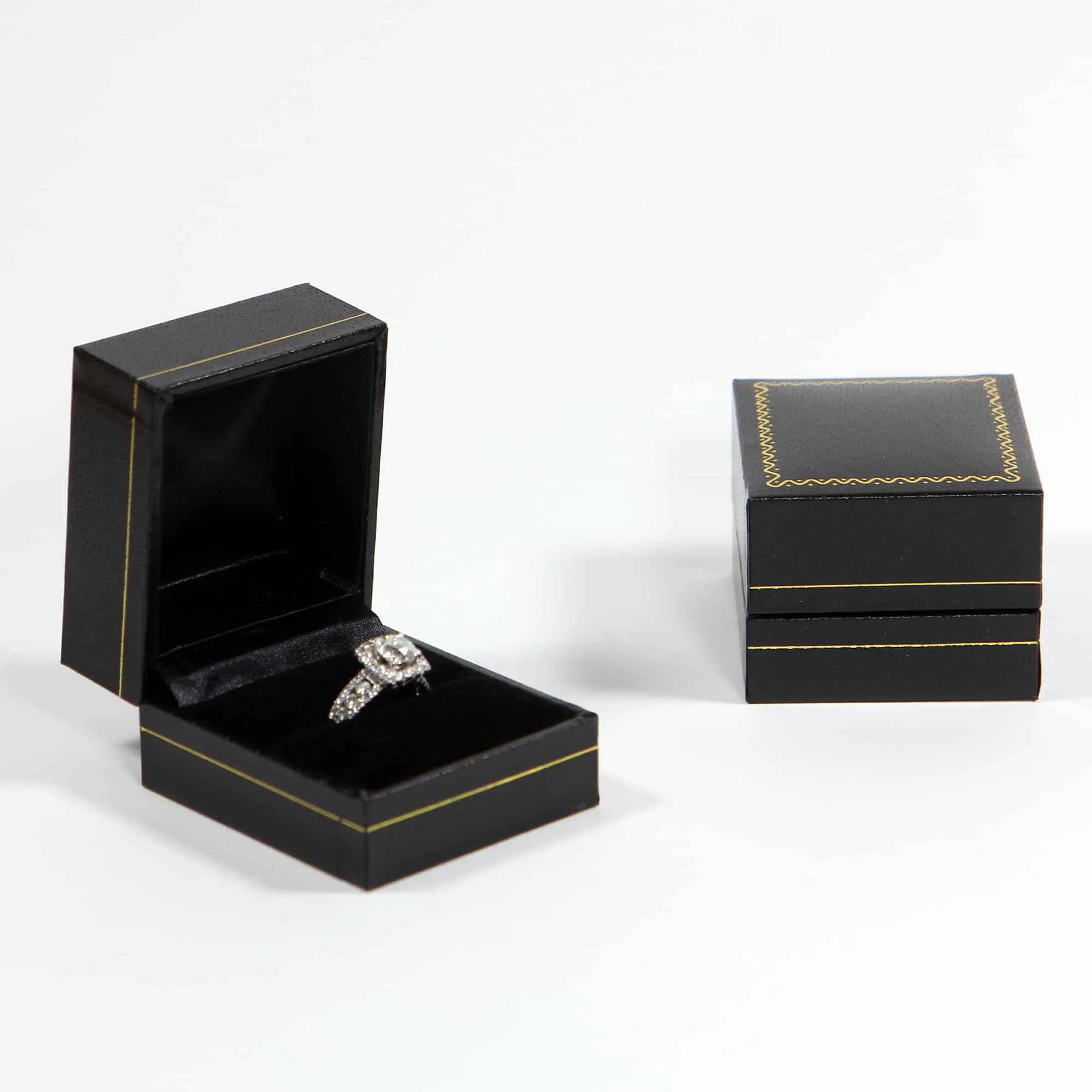 Black Classic Proposal Ring Box