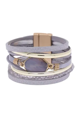 Champagne Oval Stone Bracelet