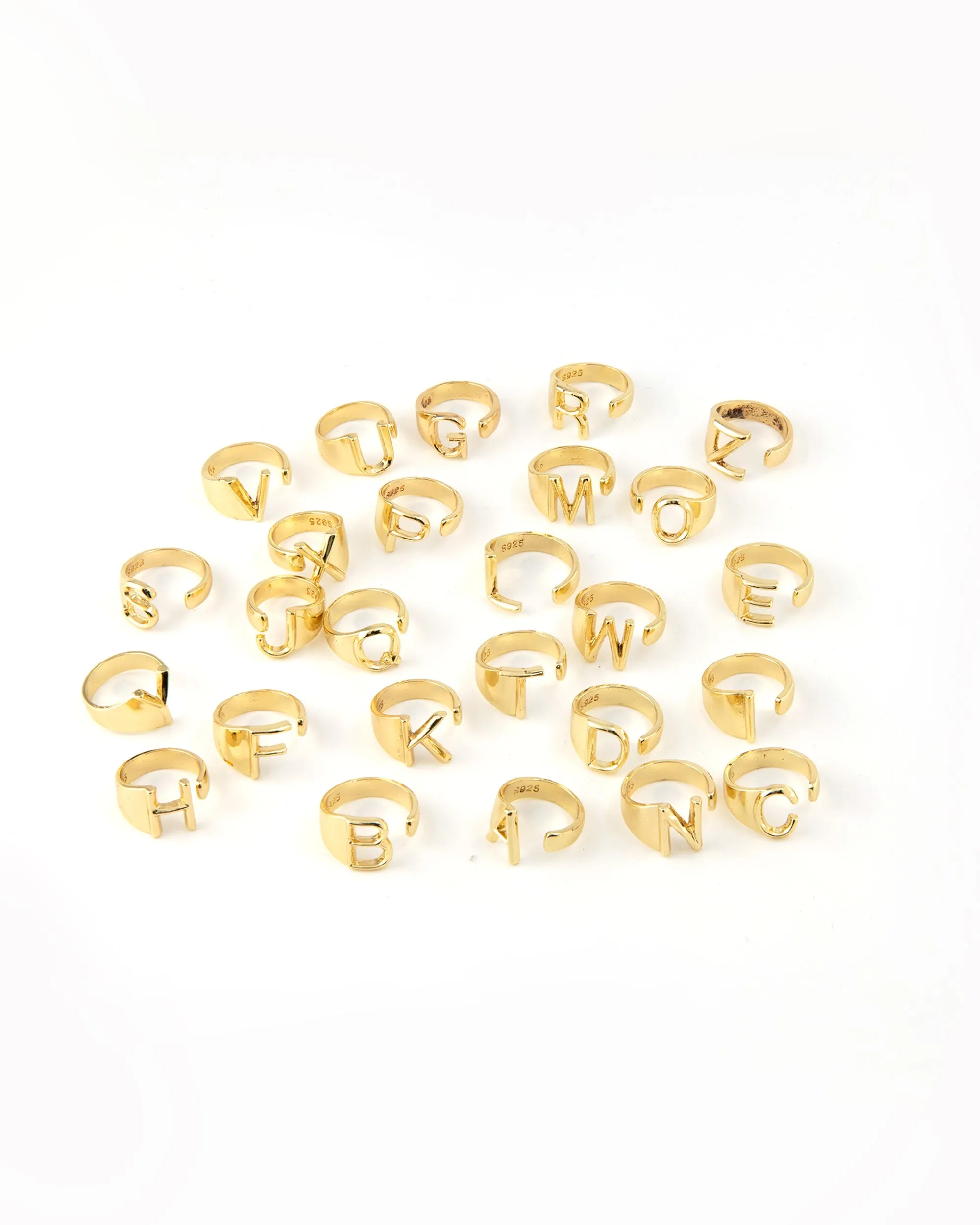 CLASSIC GOLD ALPHABET RING 2456 - قلادة