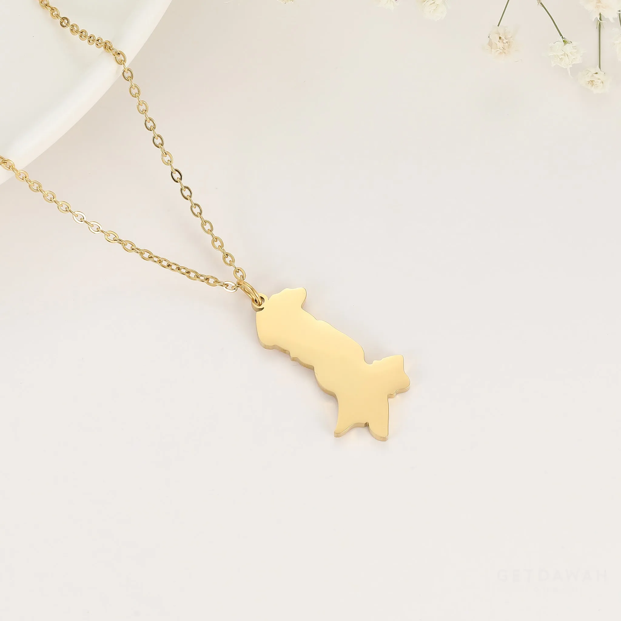 Country Map Necklaces