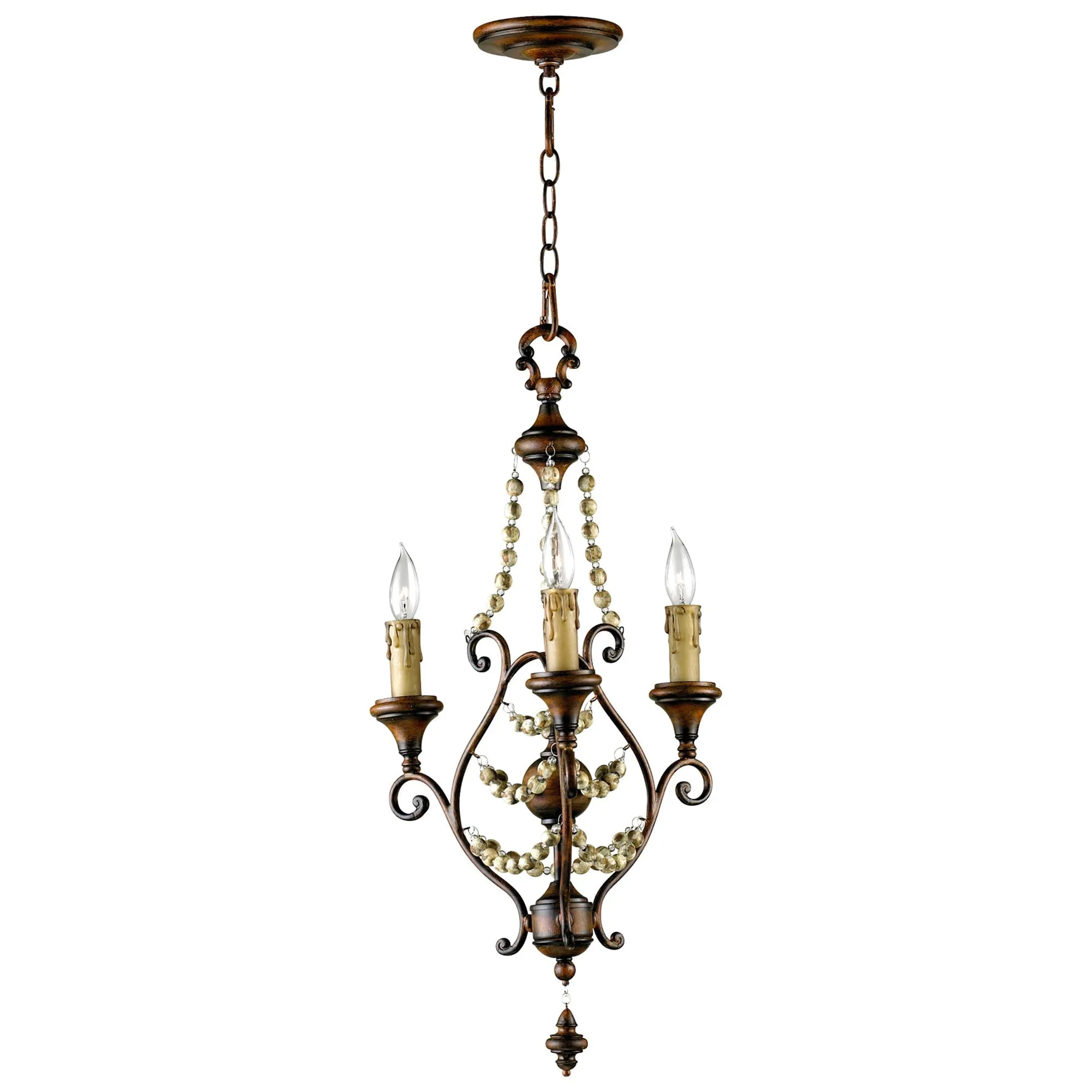 Cyan Design 03010 Meriel Chandelier 3-Light - Antiqued Sienna