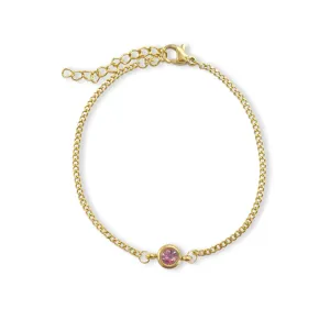 DELILAH GOLD DAINTY ALEXANDRITE BIRTHSTONE BRACELET - JUNE