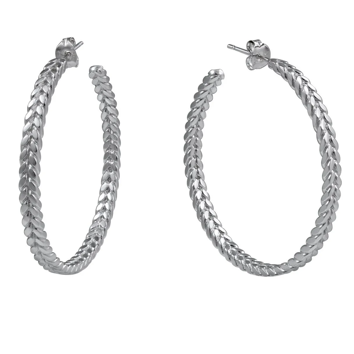 Demeter Large Hoops Silver