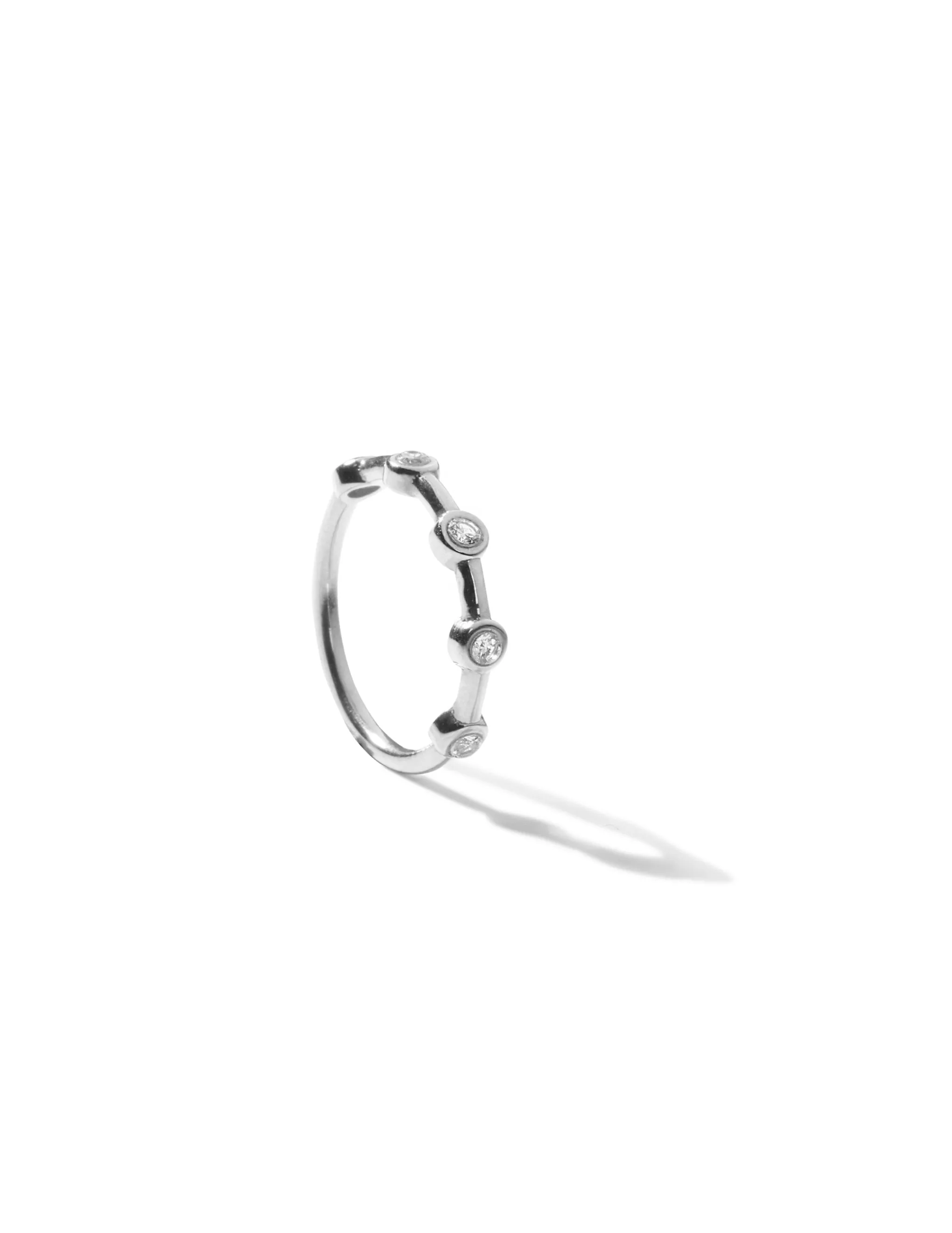 Demi Crystal Ring <br> Silver Vt