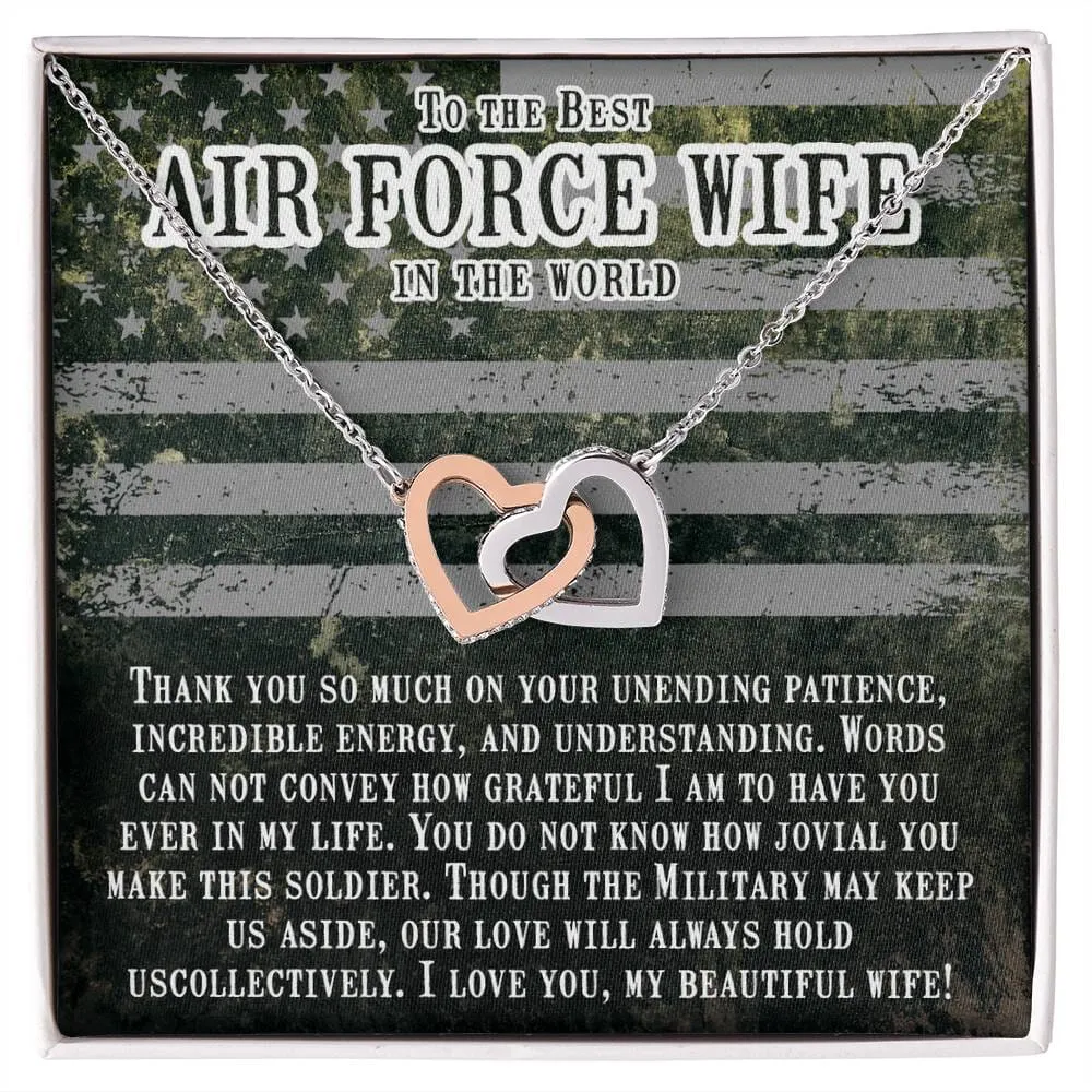 Embrace of Hearts Necklace: A Tribute to the Strength of an Air Force Wife