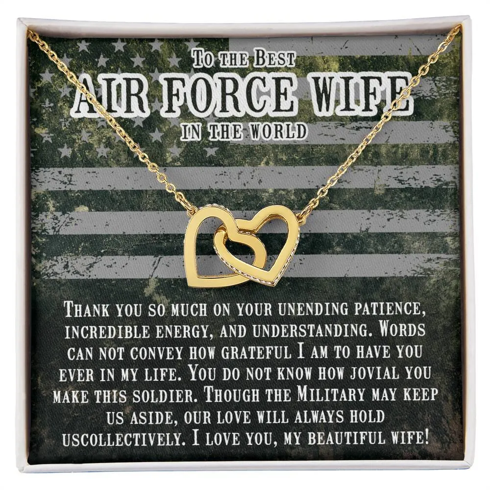 Embrace of Hearts Necklace: A Tribute to the Strength of an Air Force Wife