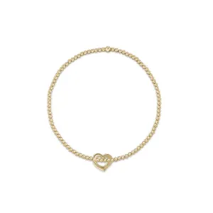 Enewton - Classic Gold 2mm Bead Bracelet - Love Small Gold Charm