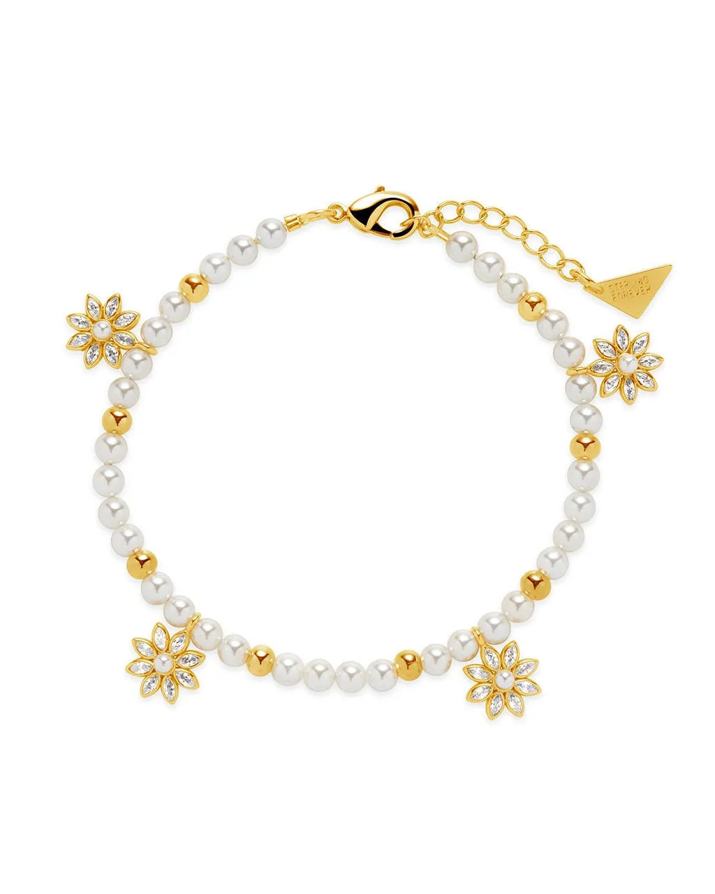 Esti Pearl & CZ Blossom Beaded Bracelet