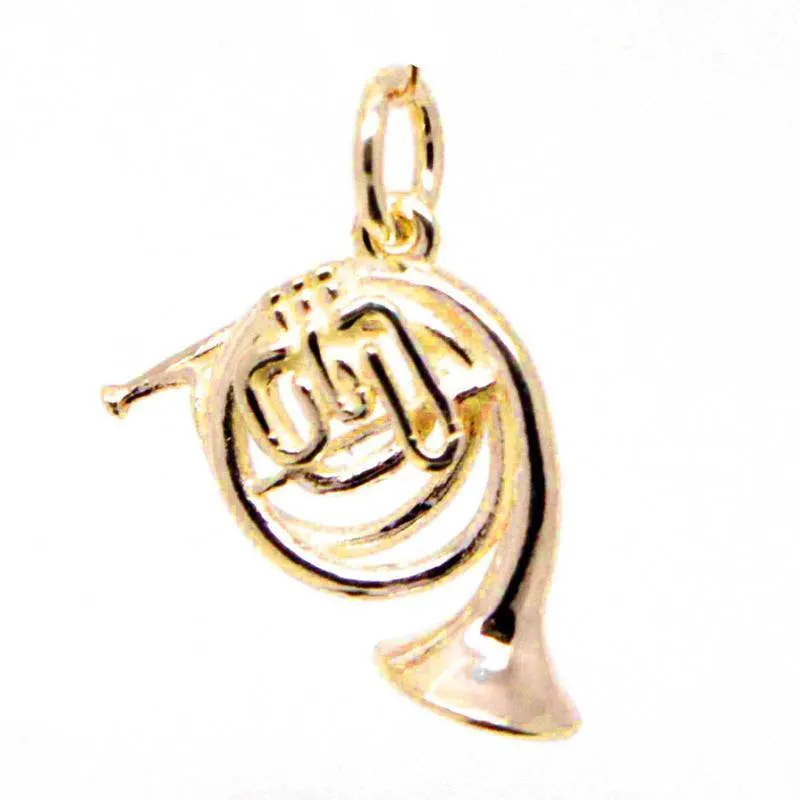 Gold French Horn Charm