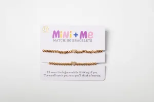 Gold Heart Mommy & Me Bracelet Set