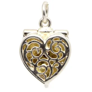 Gold Heart-Shaped-Ring Box charm