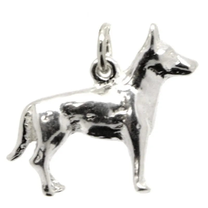 Gold Large German Shepherd Dog Charm