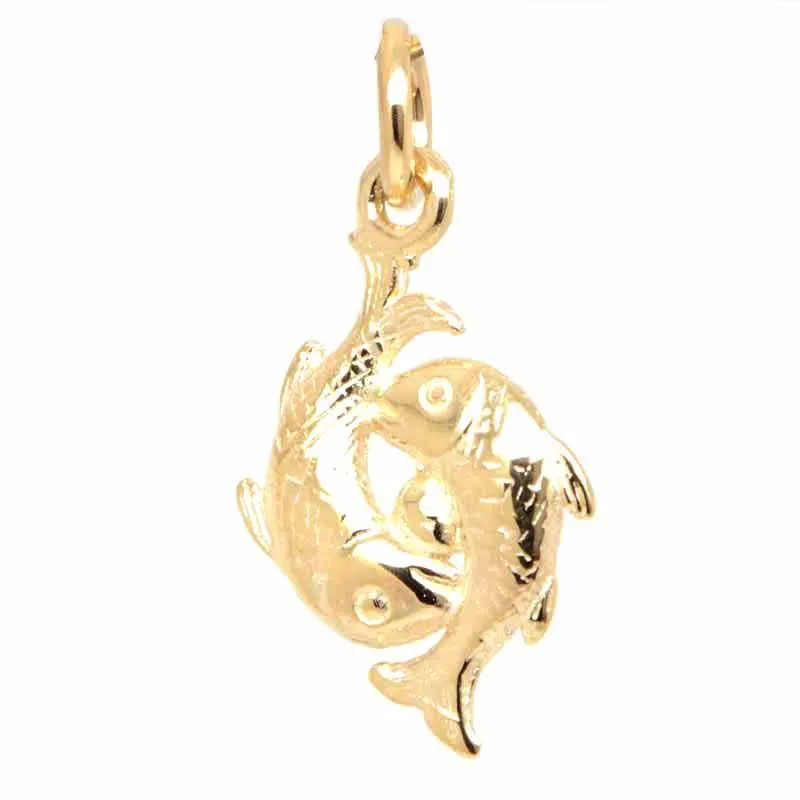 Gold Pisces Charm