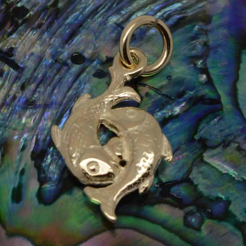 Gold Pisces Charm