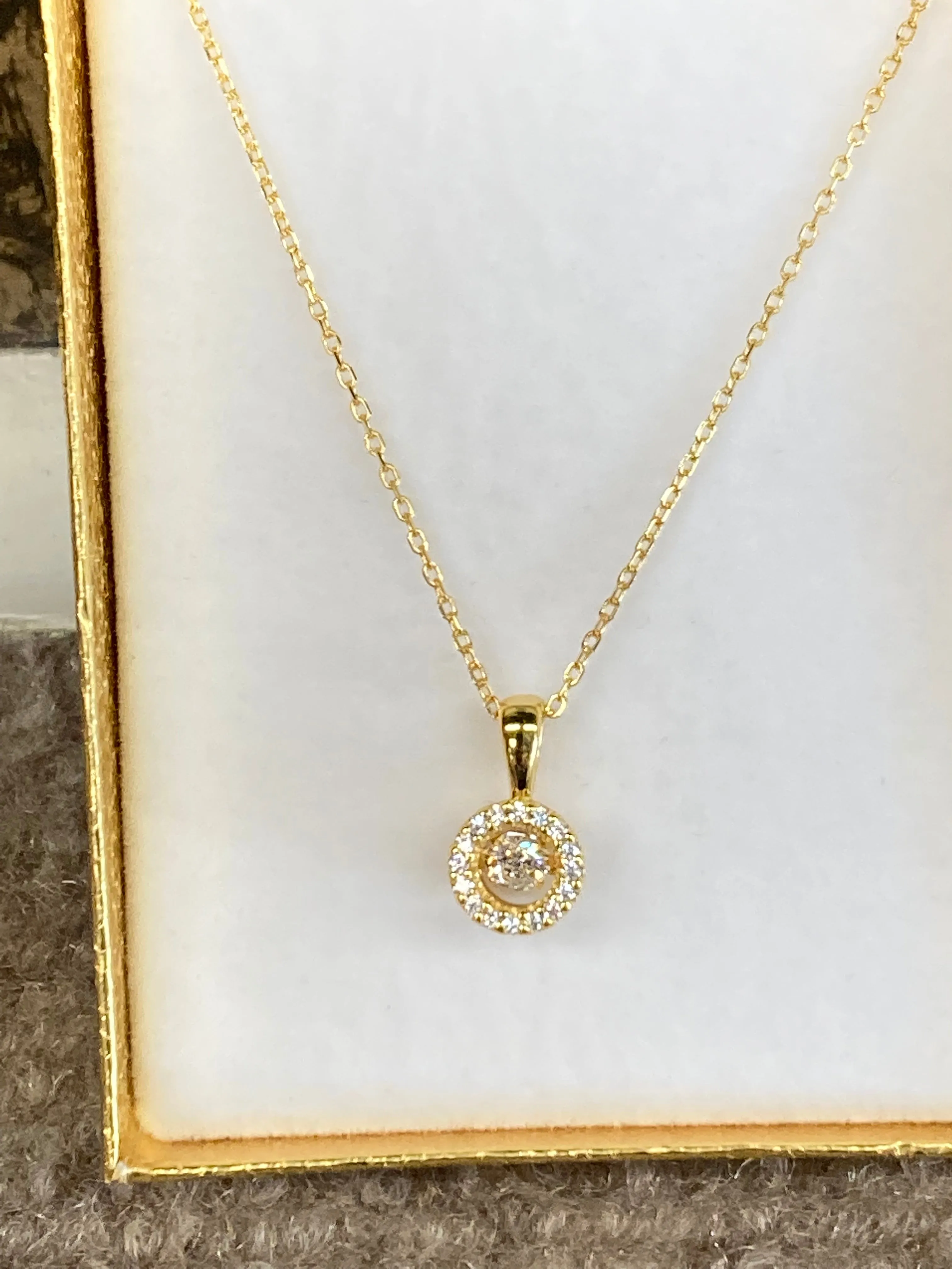 Gold Plated Swarovski Zirconia Adjustable Necklace