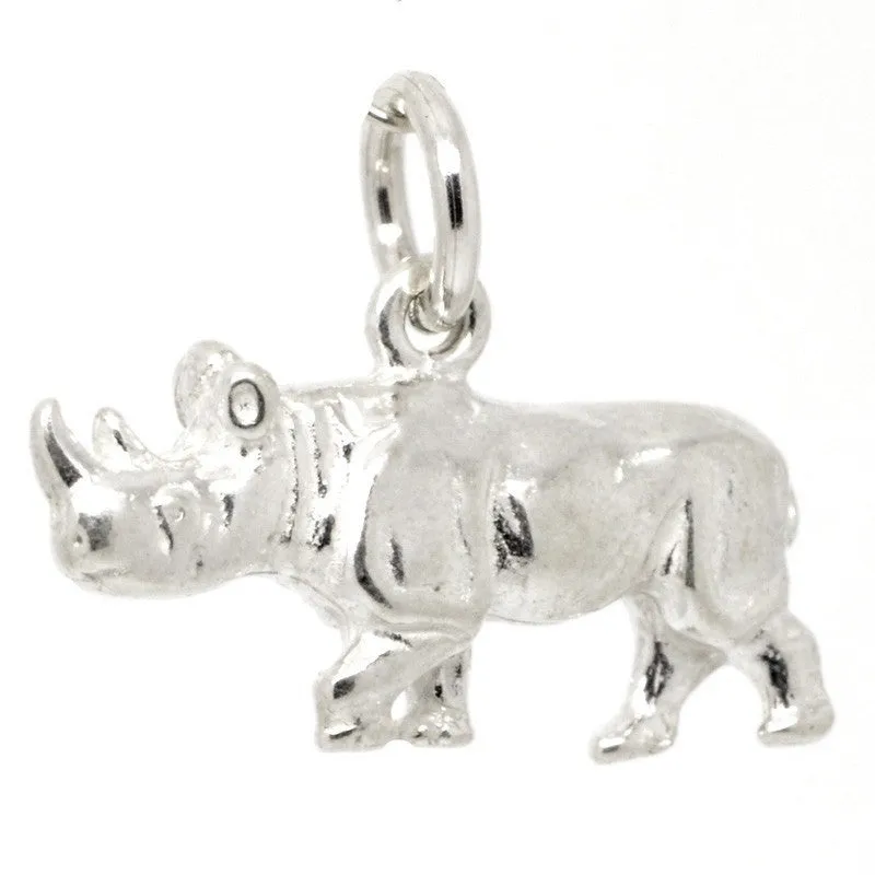 Gold Rhino Charm