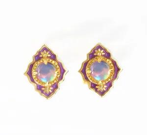 Gold Vermeil Opal Earrings