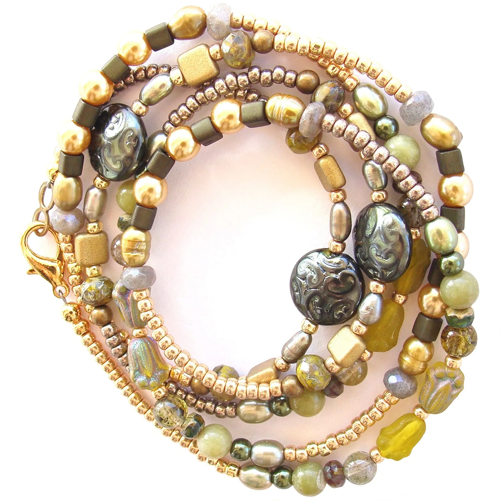 Greta: Olive Green Bracelet