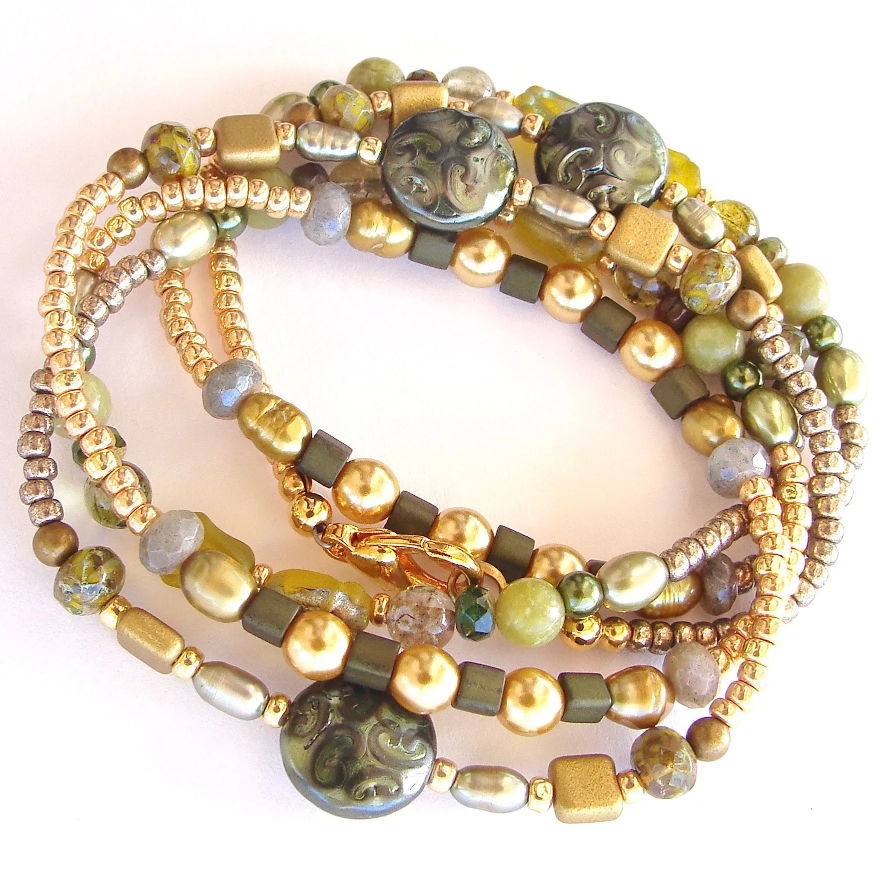 Greta: Olive Green Bracelet