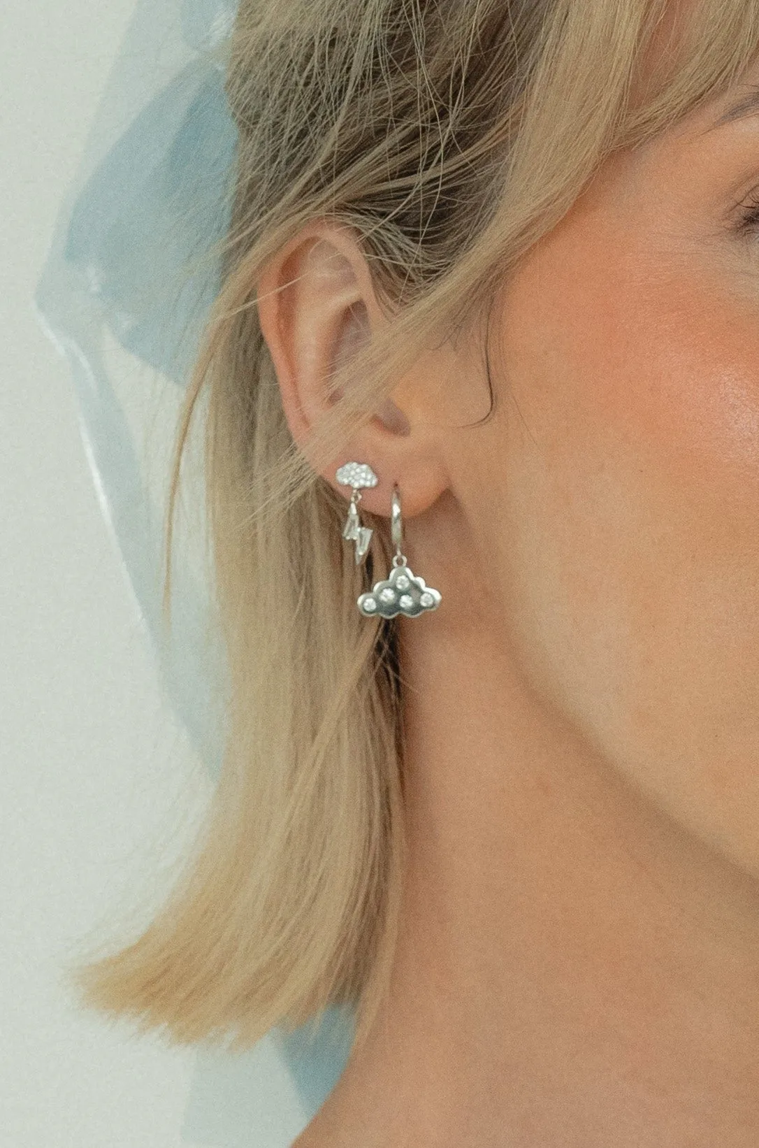 Head In The Clouds Earrings - Silver