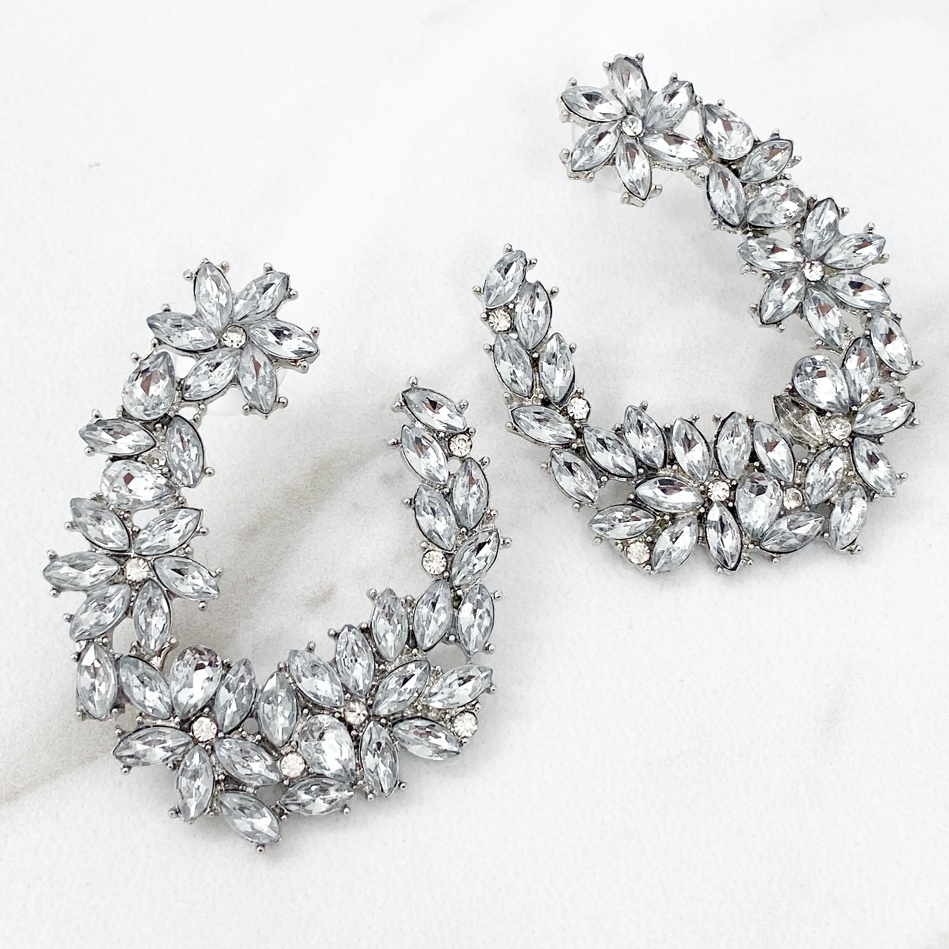 HEIDI Statement Rhinestone Stud Earrings