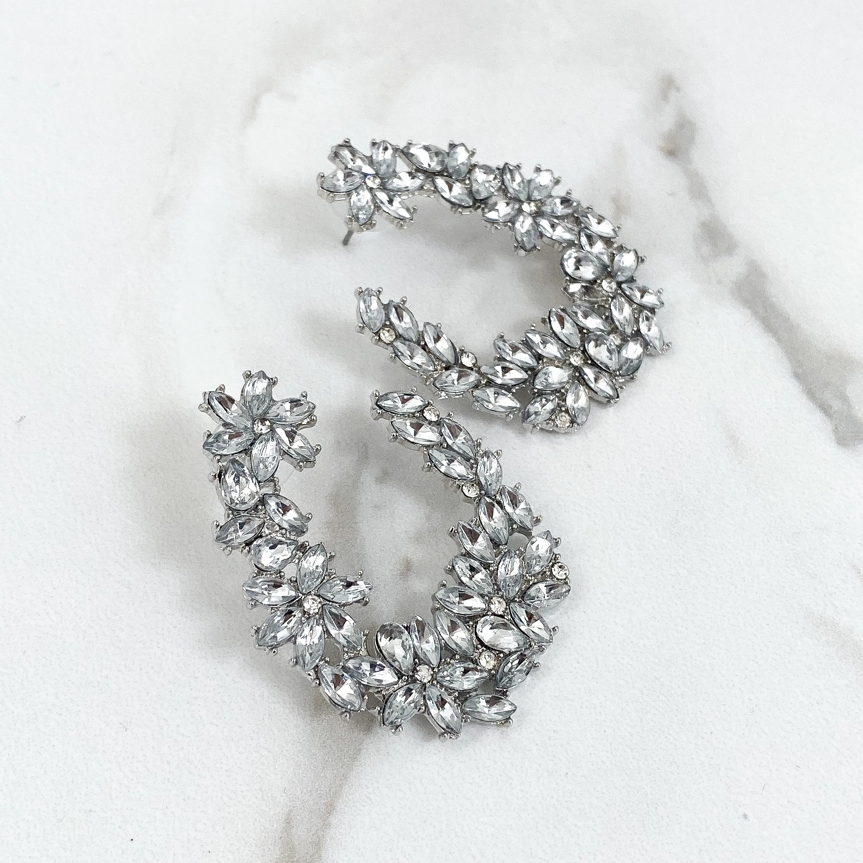 HEIDI Statement Rhinestone Stud Earrings