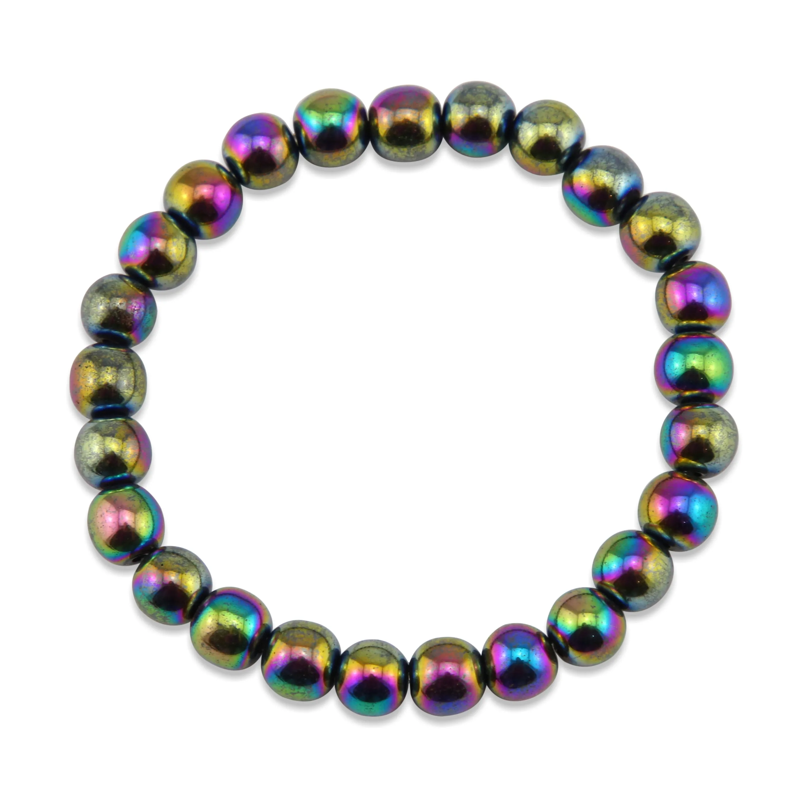 Hematite Metallic Stacker Bracelets - 8mm Beads