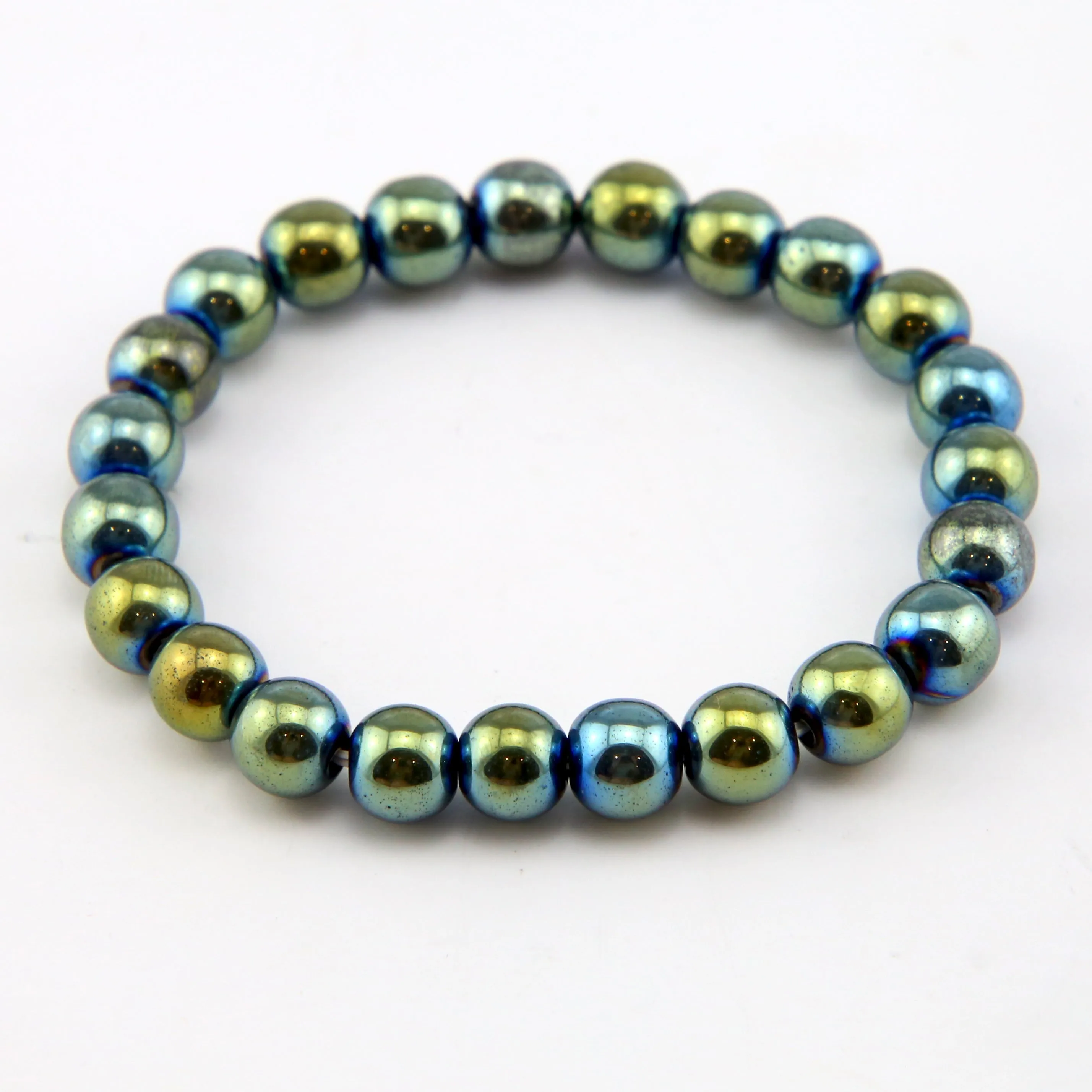 Hematite Metallic Stacker Bracelets - 8mm Beads