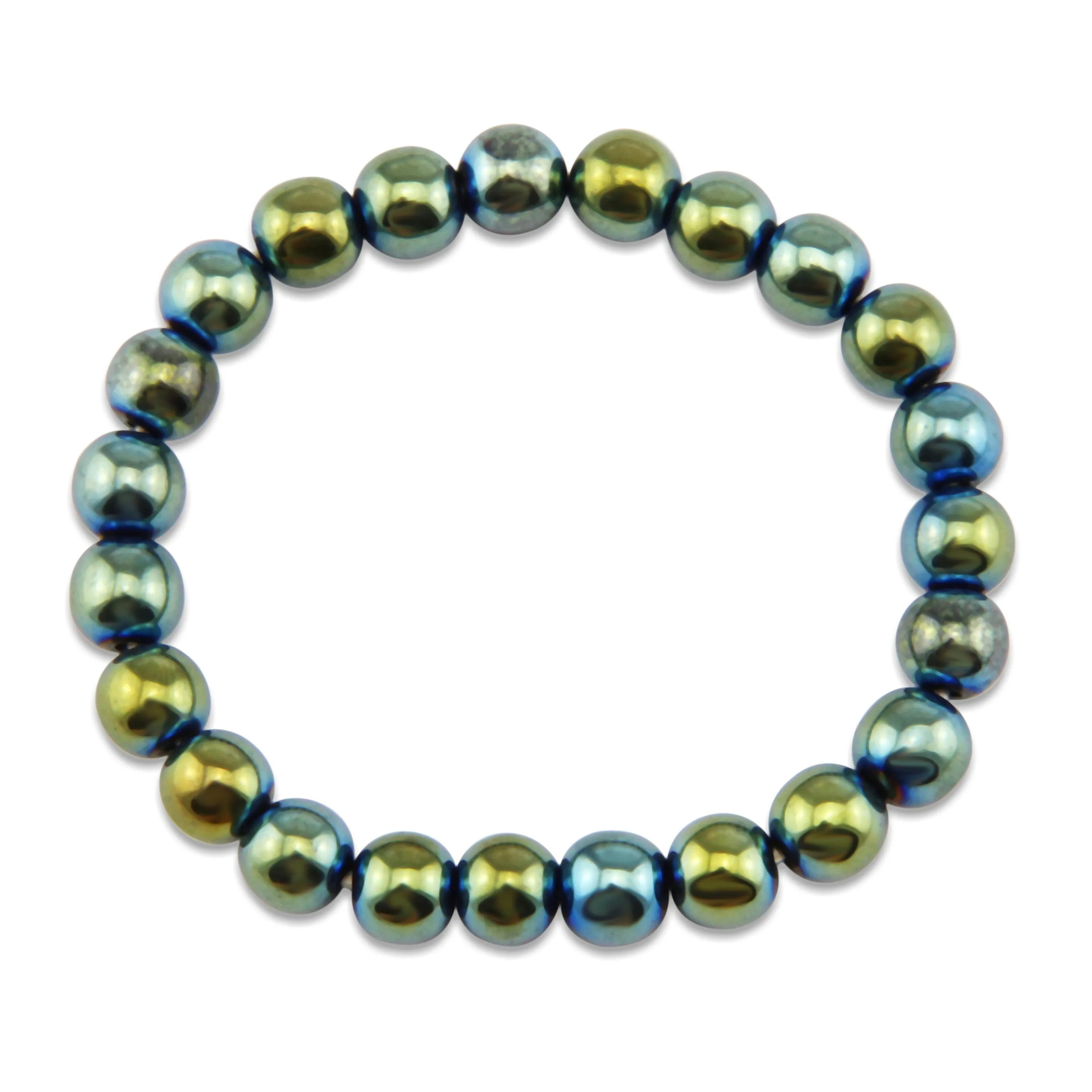 Hematite Metallic Stacker Bracelets - 8mm Beads