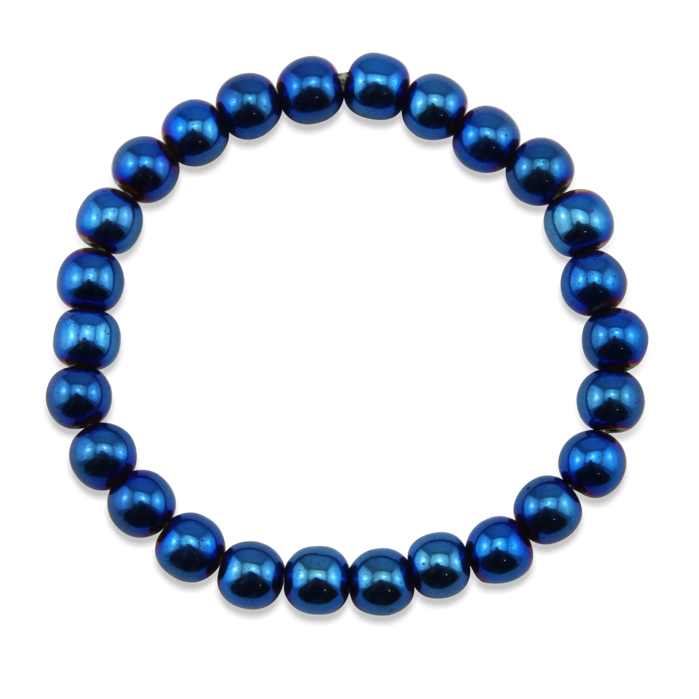 Hematite Metallic Stacker Bracelets - 8mm Beads