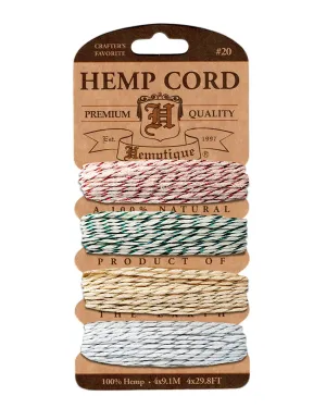 Hemptique #20 Metallic Hemp Cord Card Set