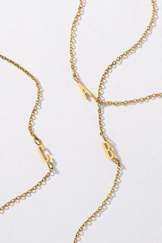 Initial Gold Dipped Pendant Necklaces, Mother's Day