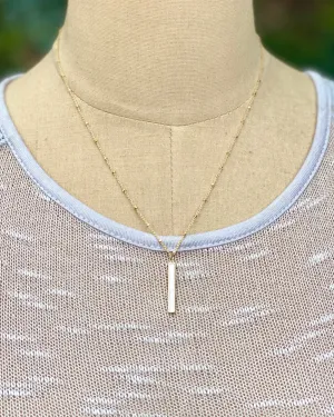 InspireDesigns Gold Fly Away Bar Necklace